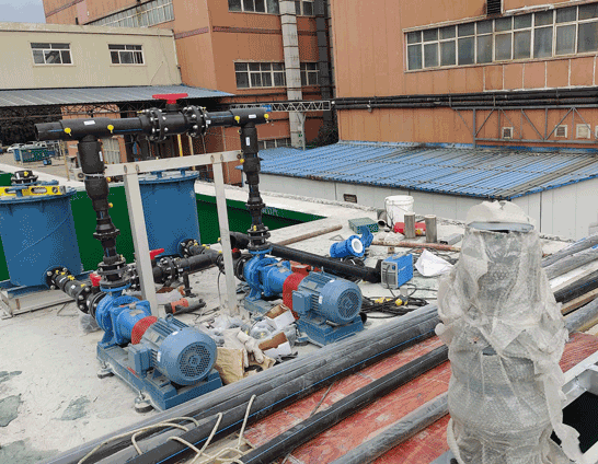 某公司電鍍廢水處理工程現場